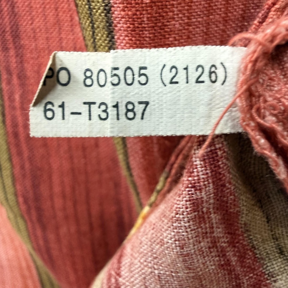 Tommy Bahama Shirt Mens XL Multicolor Stripe Linen Wooden Button Resort Casual - Picture 9 of 9
